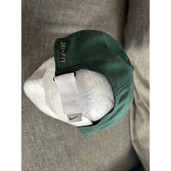 Michigan State Spartans Nike Dri-FIT Hat Green Strapback Mesh Logo Running - Picture 2 of 5